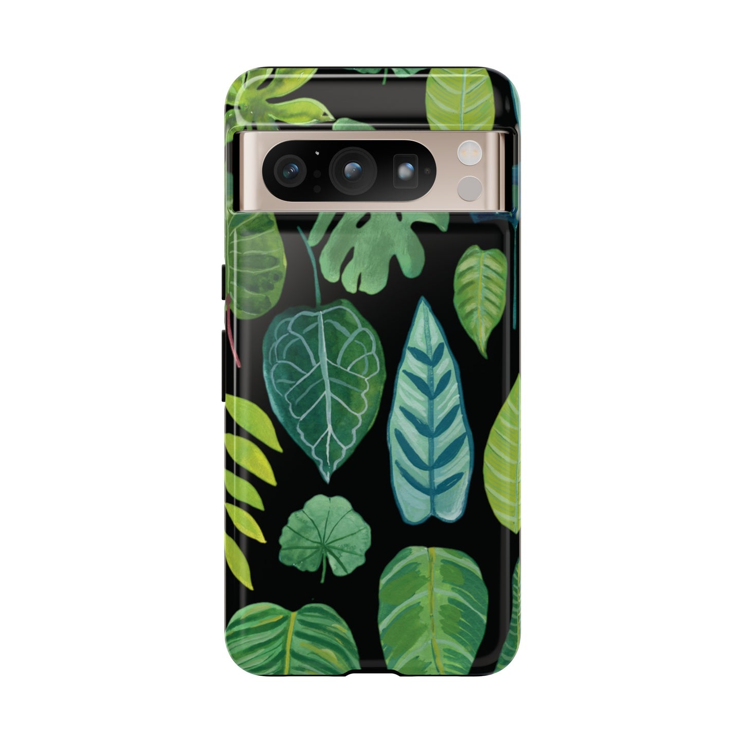 Leaves on Black | Tough Phone Case