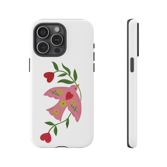 Love Bird on White | Tough Phone Case