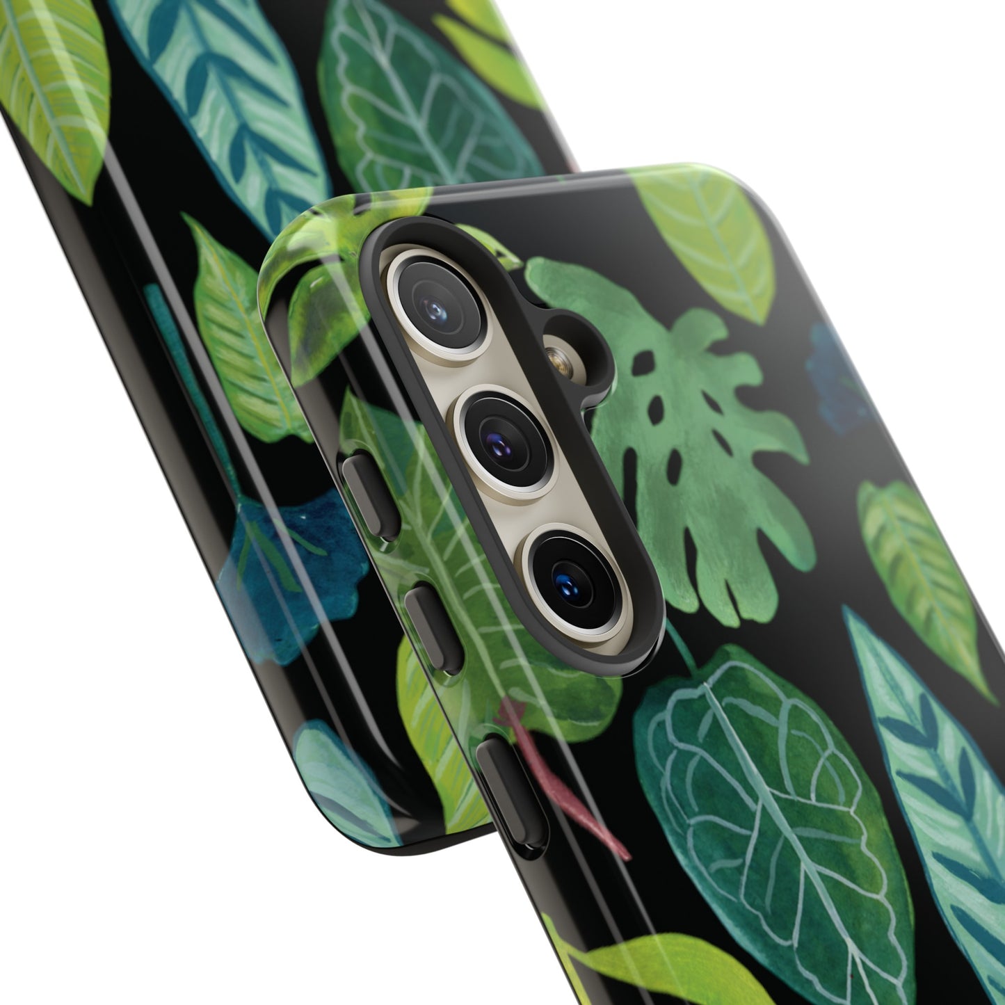 Leaves on Black | Tough Phone Case