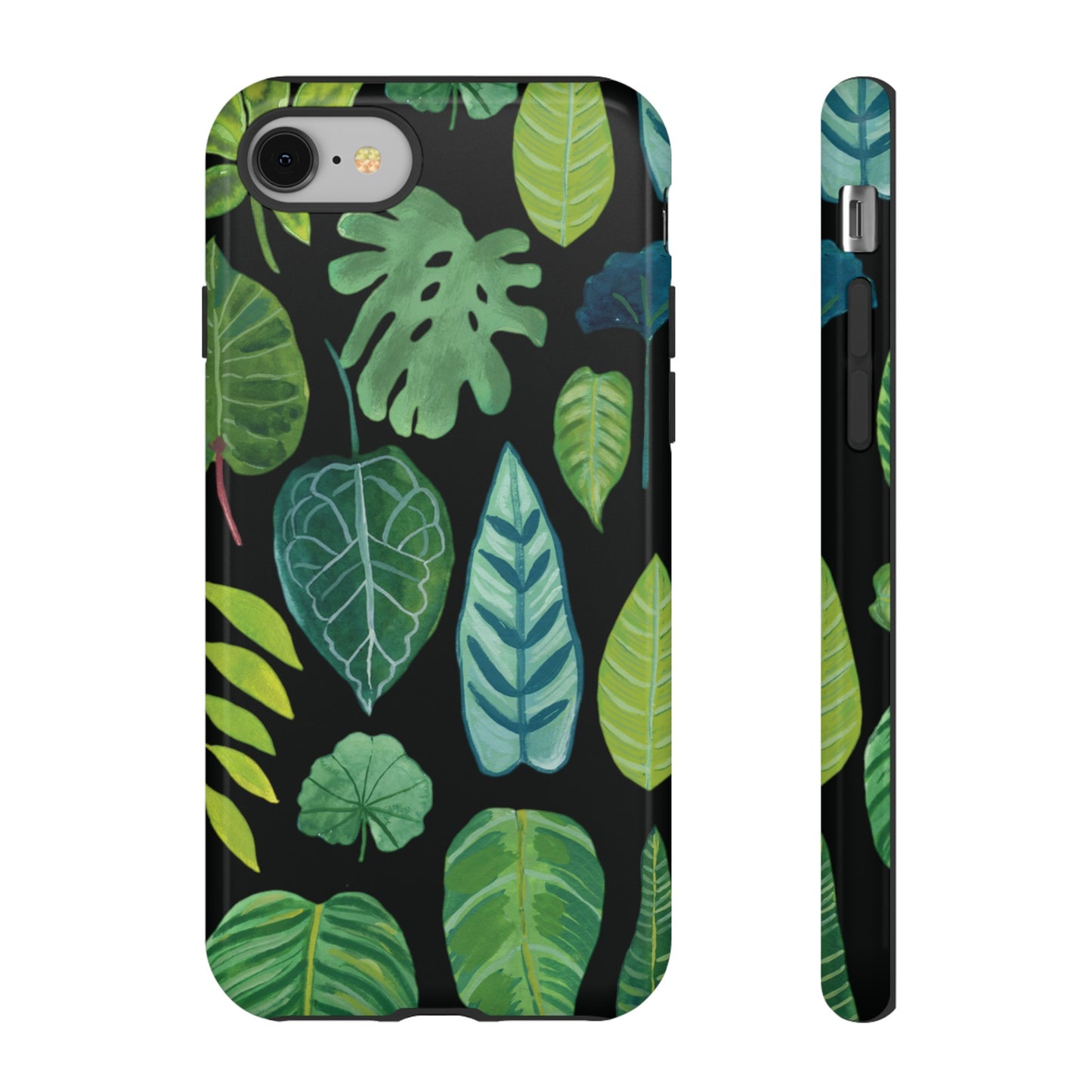 Leaves on Black | Tough Phone Case