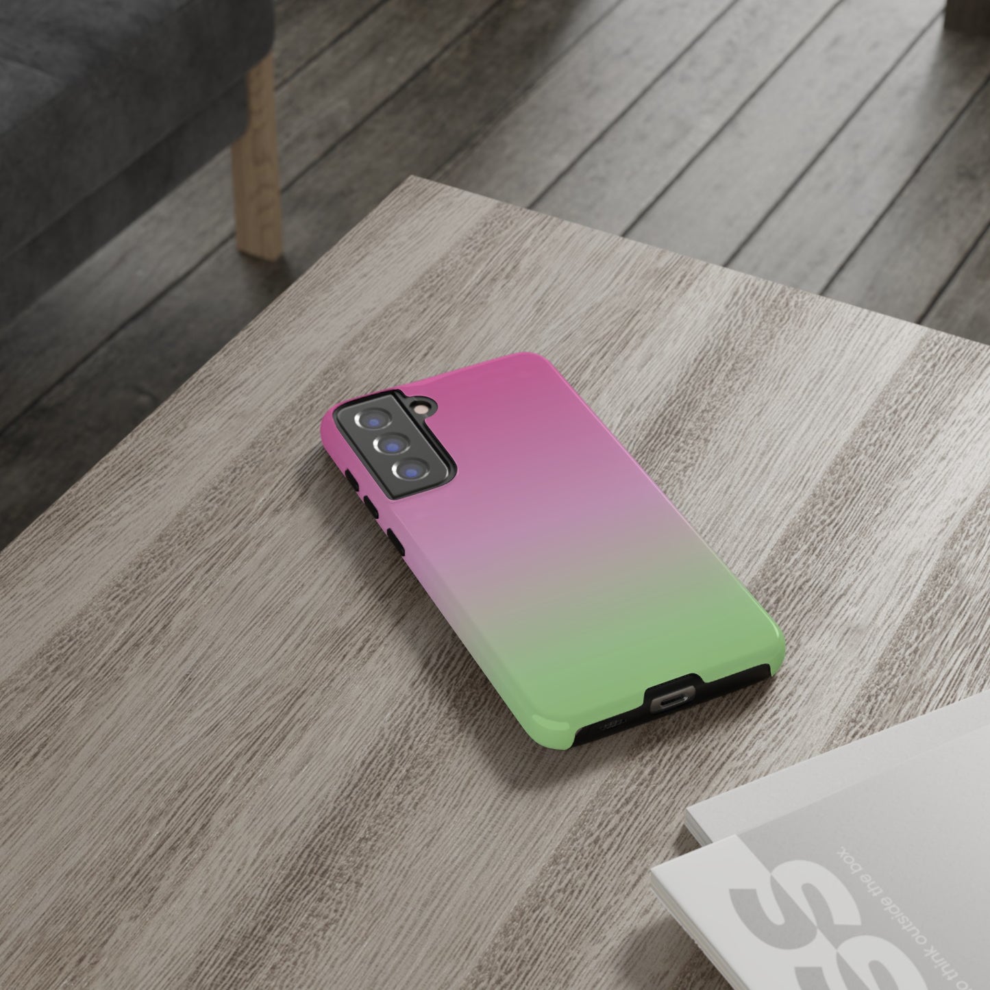 Pink to Green | Tough Phone Case