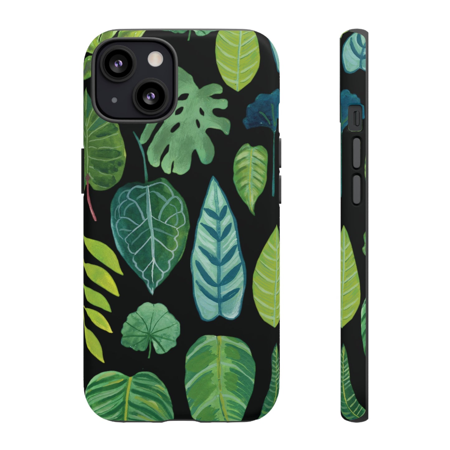 Leaves on Black | Tough Phone Case