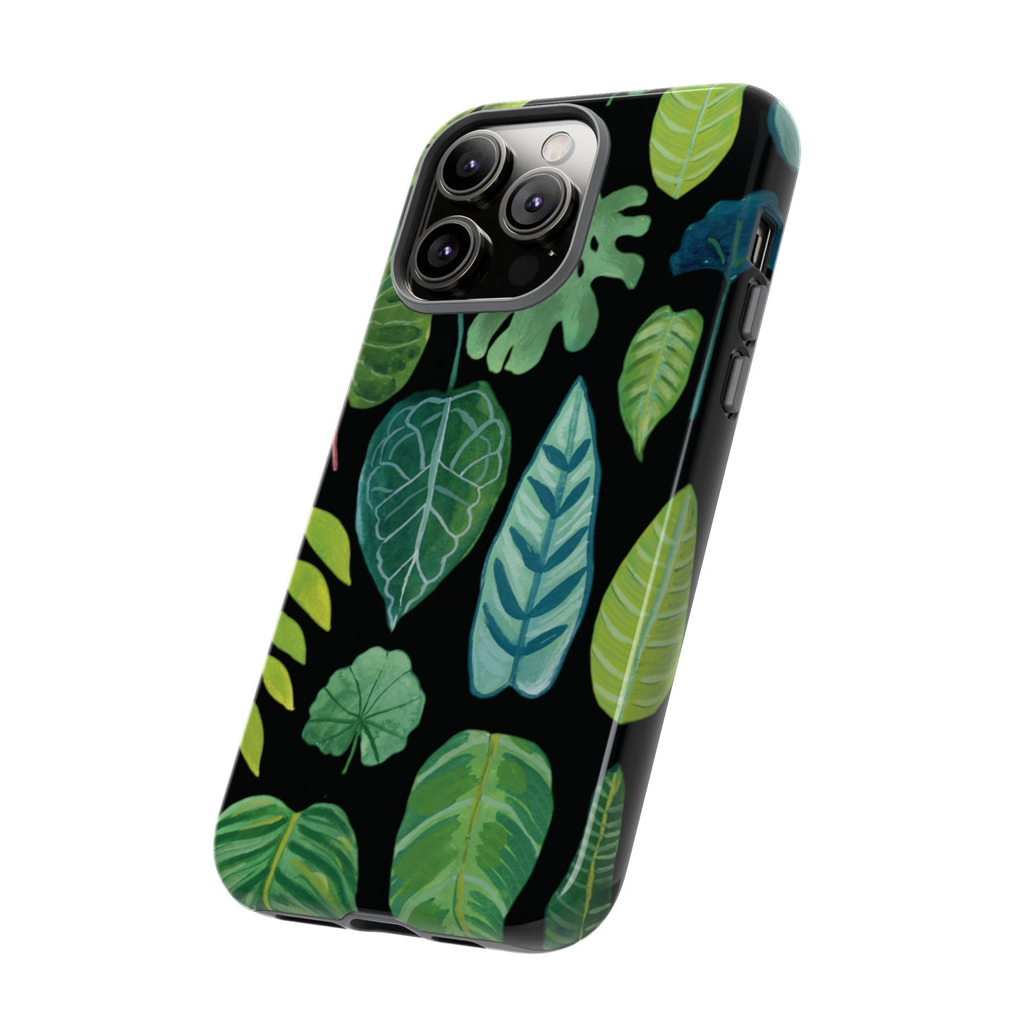 Leaves on Black | Tough Phone Case