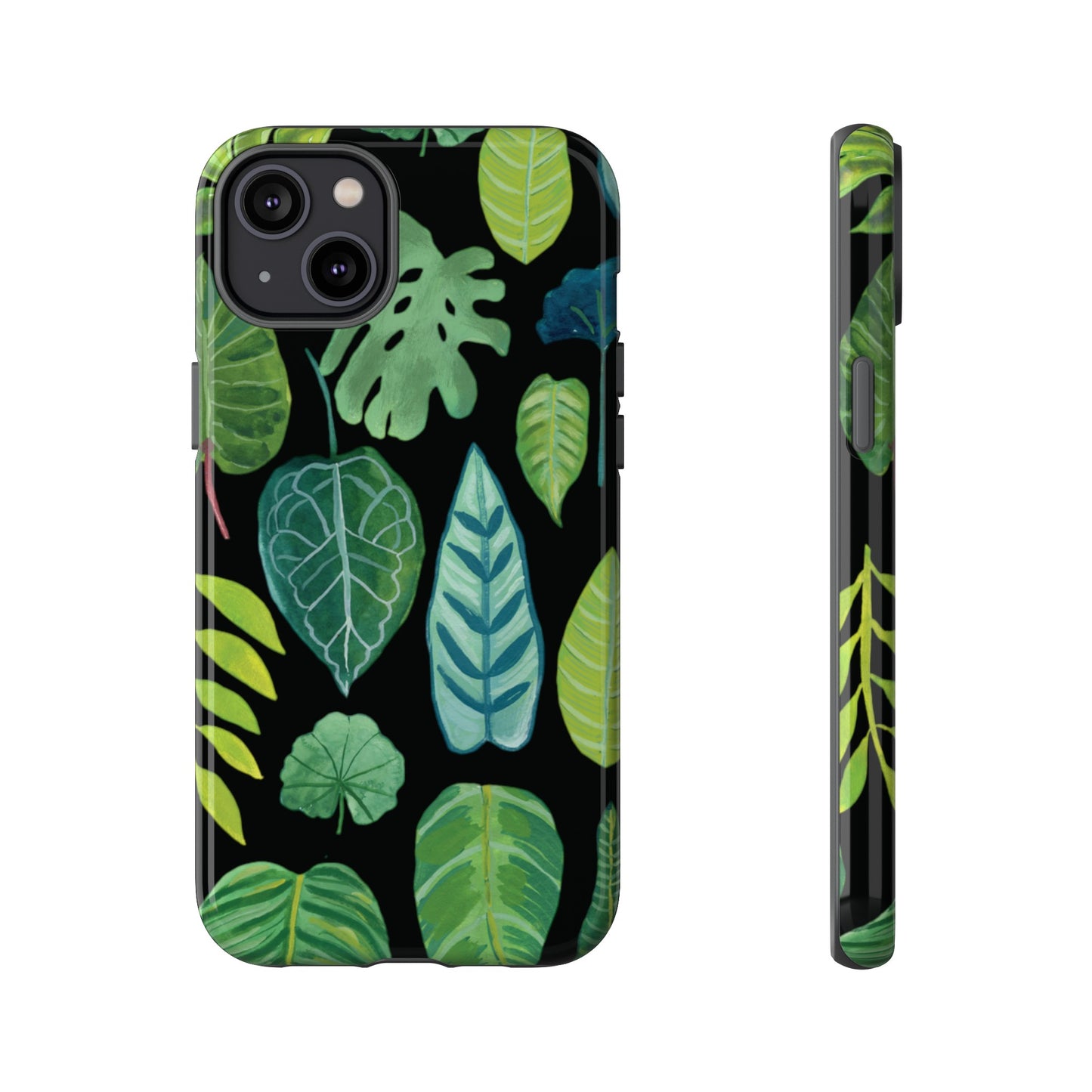 Leaves on Black | Tough Phone Case