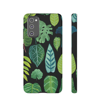 Leaves on Black | Tough Phone Case