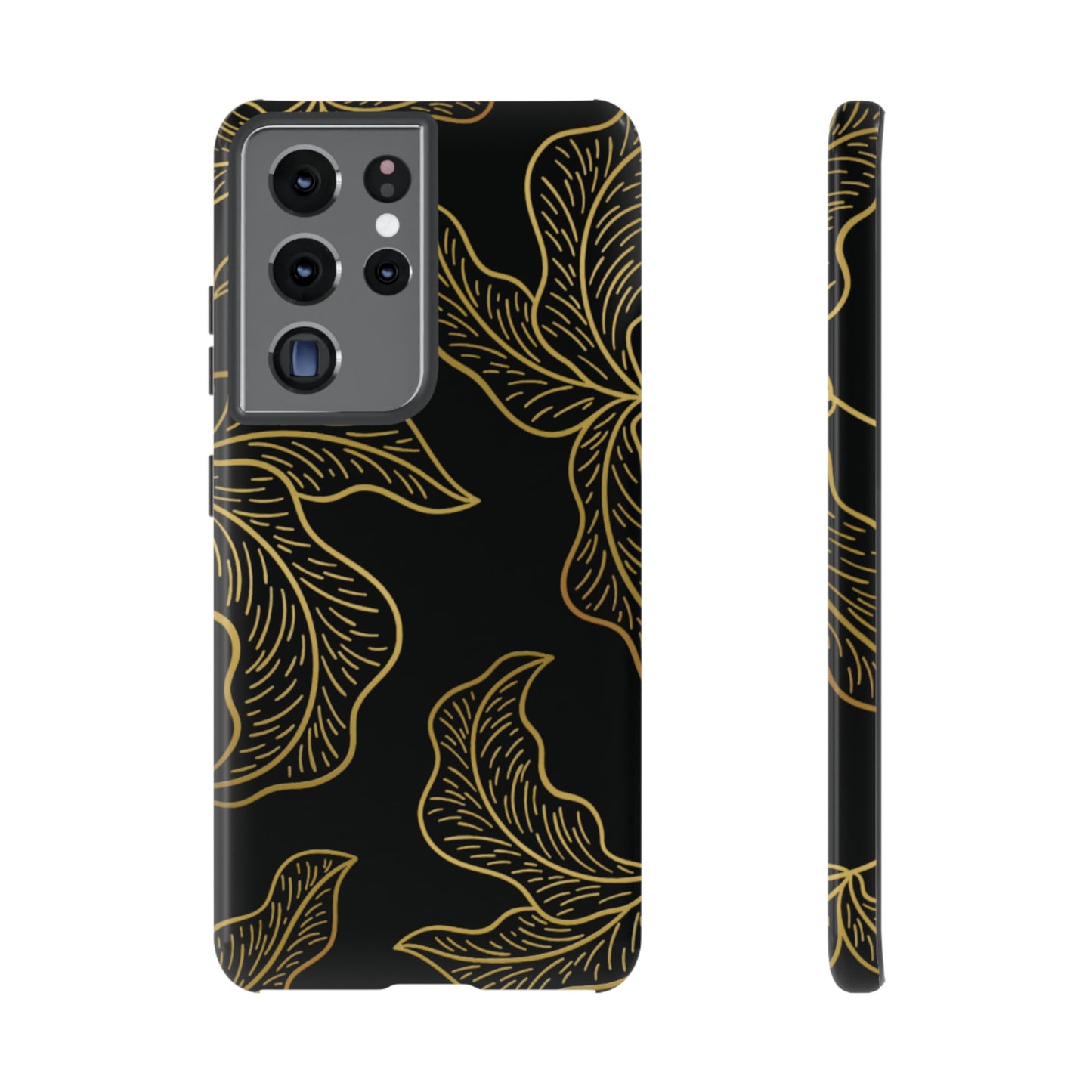 Gold Leaf on Black | Tough Phone Case