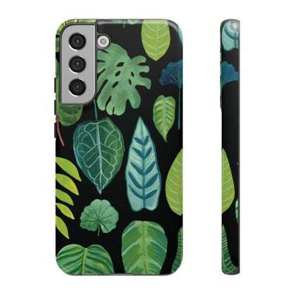 Leaves on Black | Tough Phone Case