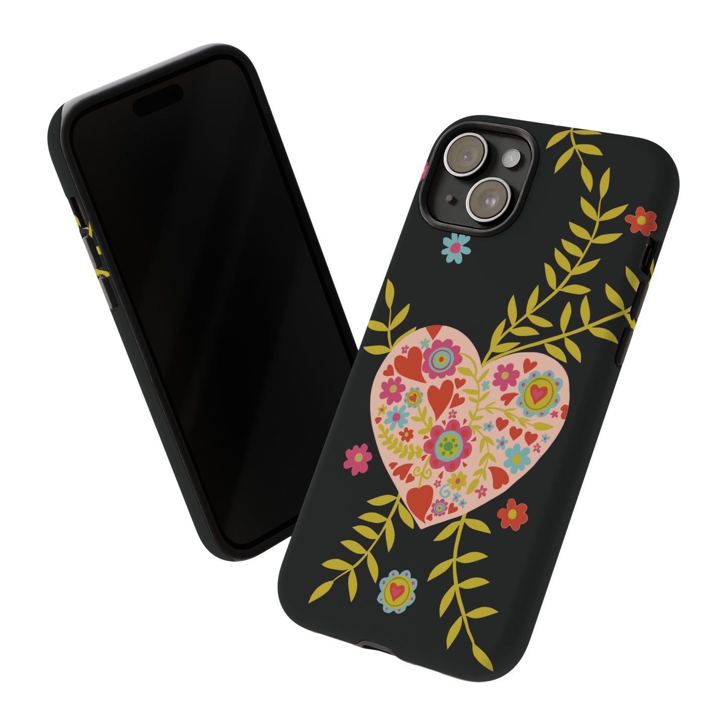 Let Love Bloom on Black | Tough Phone Case