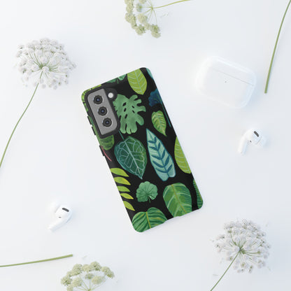 Leaves on Black | Tough Phone Case