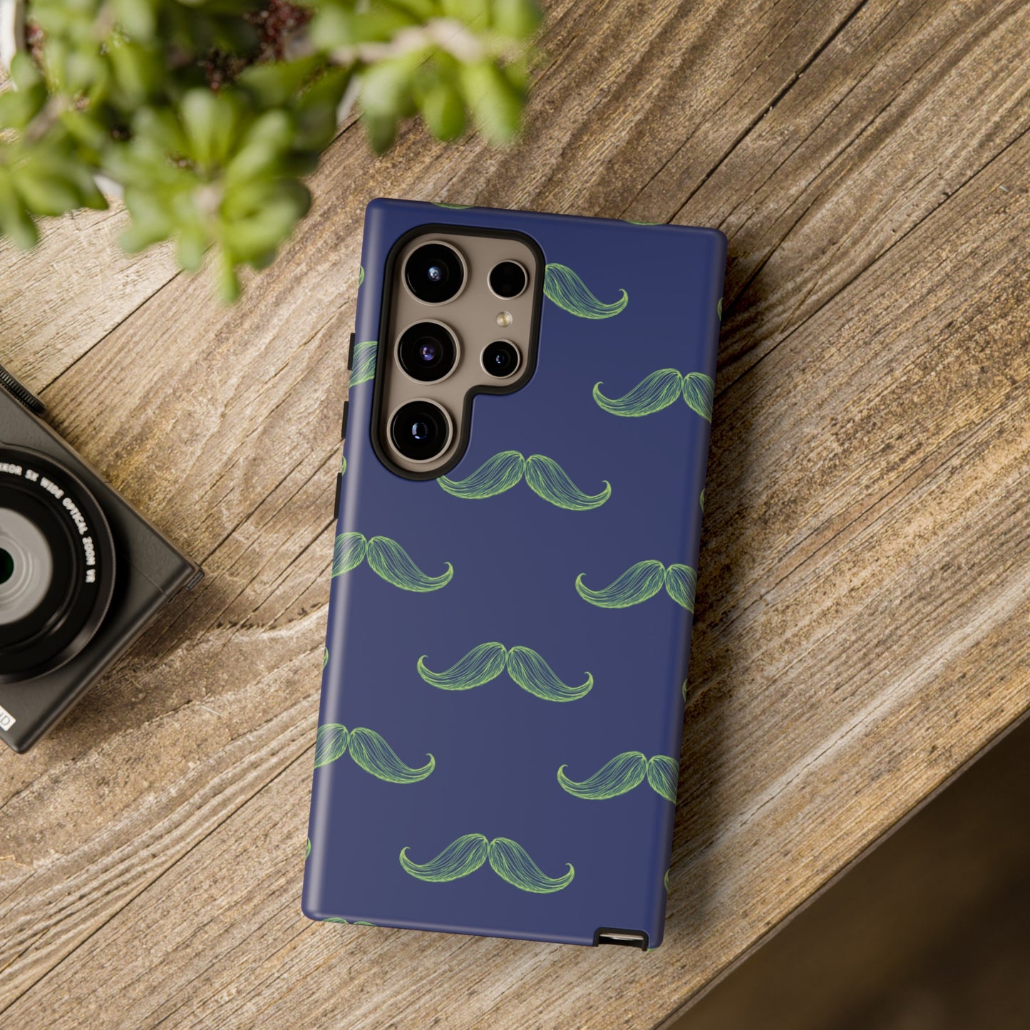 Blue 'Stache Tough Phone Case