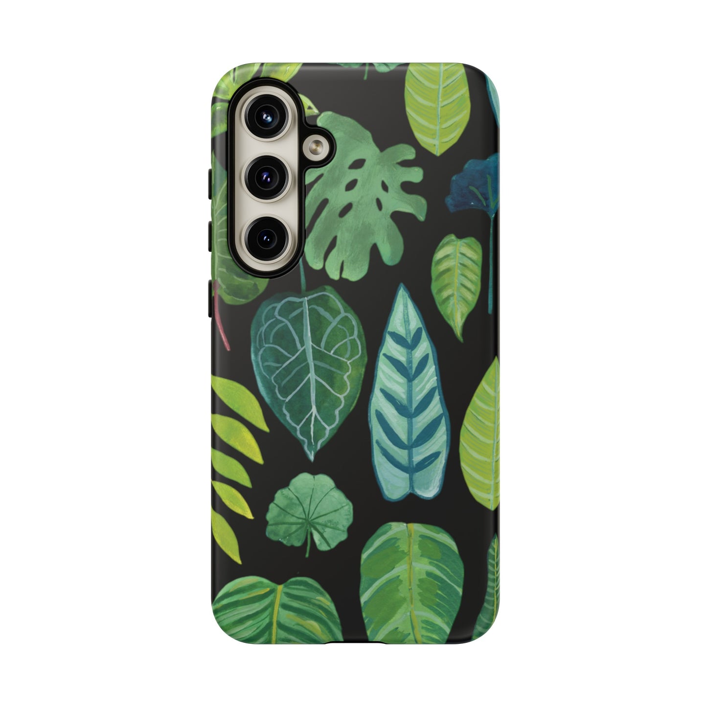 Leaves on Black | Tough Phone Case