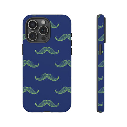 Blue 'Stache Tough Phone Case