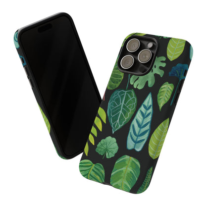 Leaves on Black | Tough Phone Case