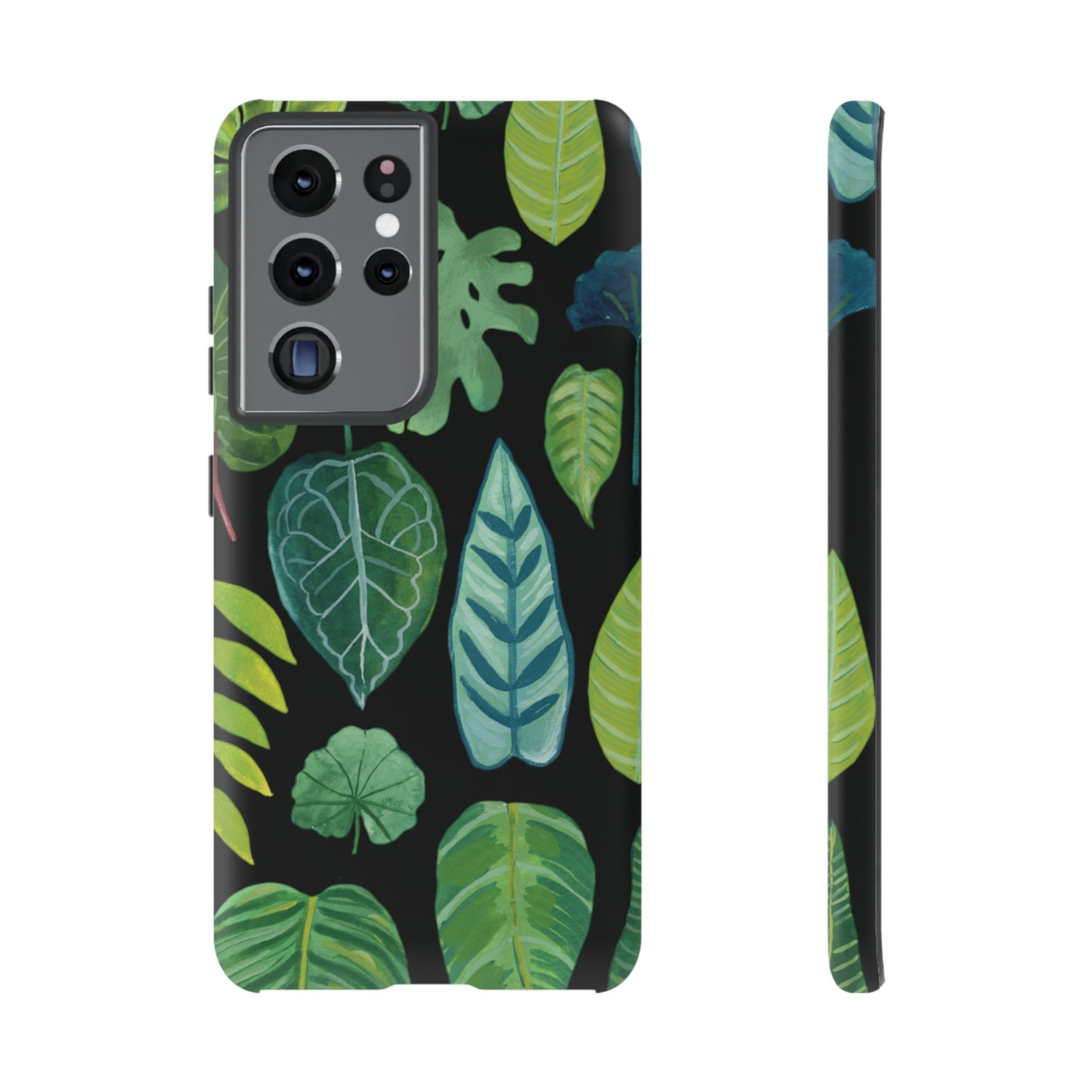 Leaves on Black | Tough Phone Case