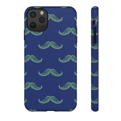 Blue 'Stache Tough Phone Case