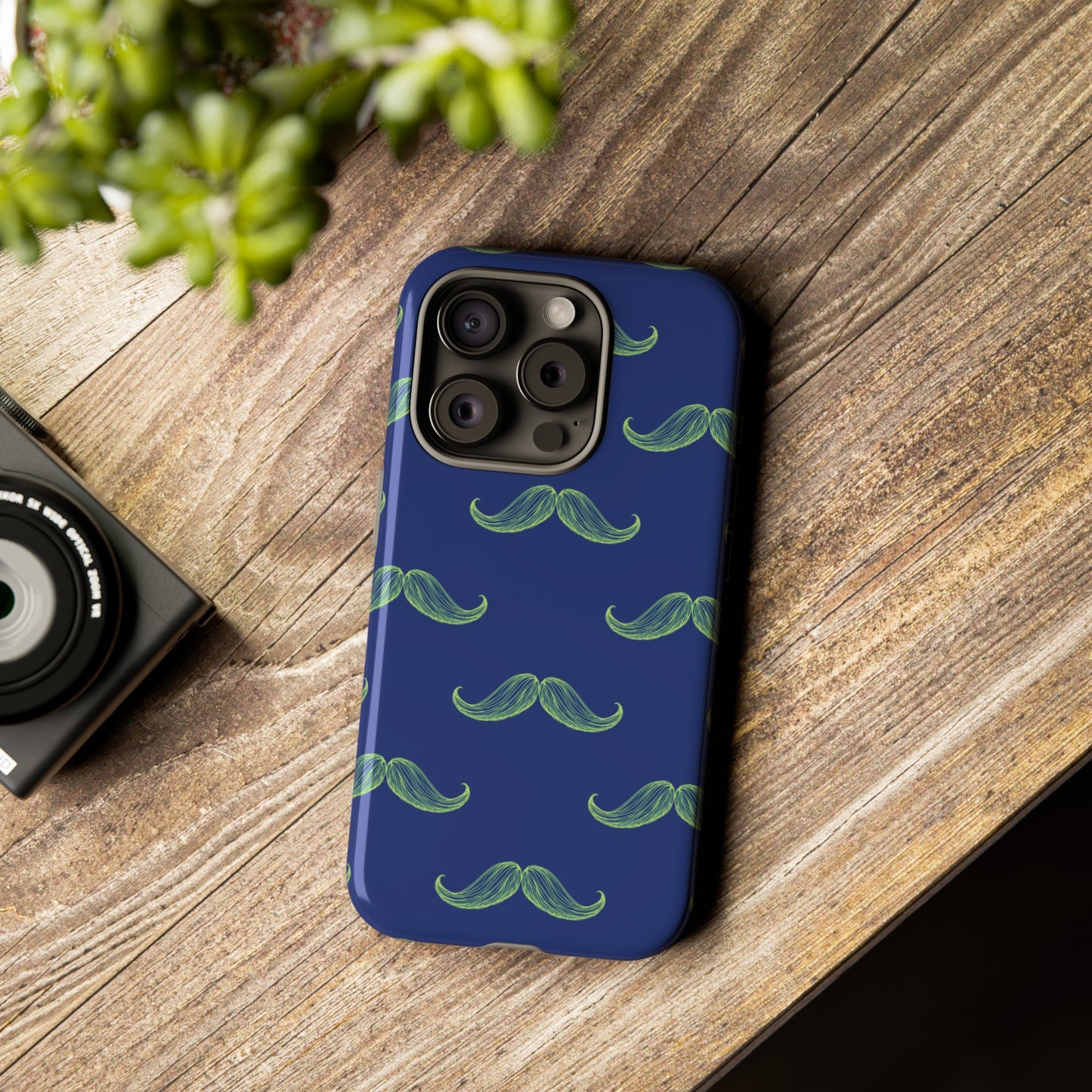 Blue 'Stache Tough Phone Case