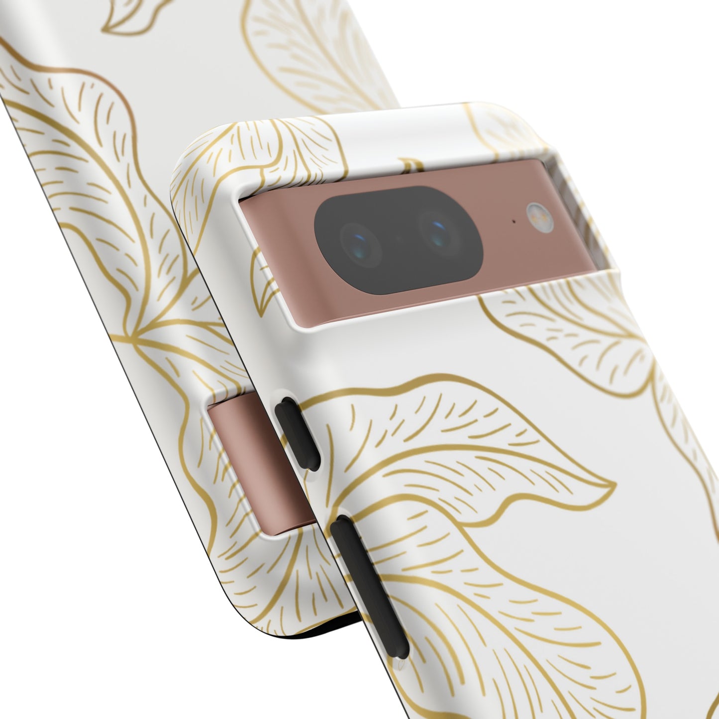 Gold Leaf on White | Tough Phone Case