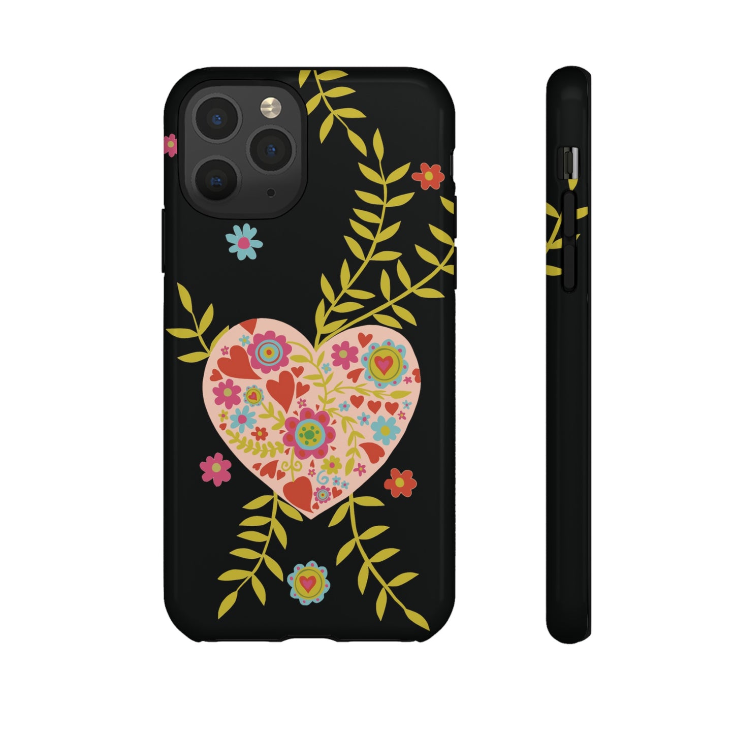 Let Love Bloom on Black | Tough Phone Case