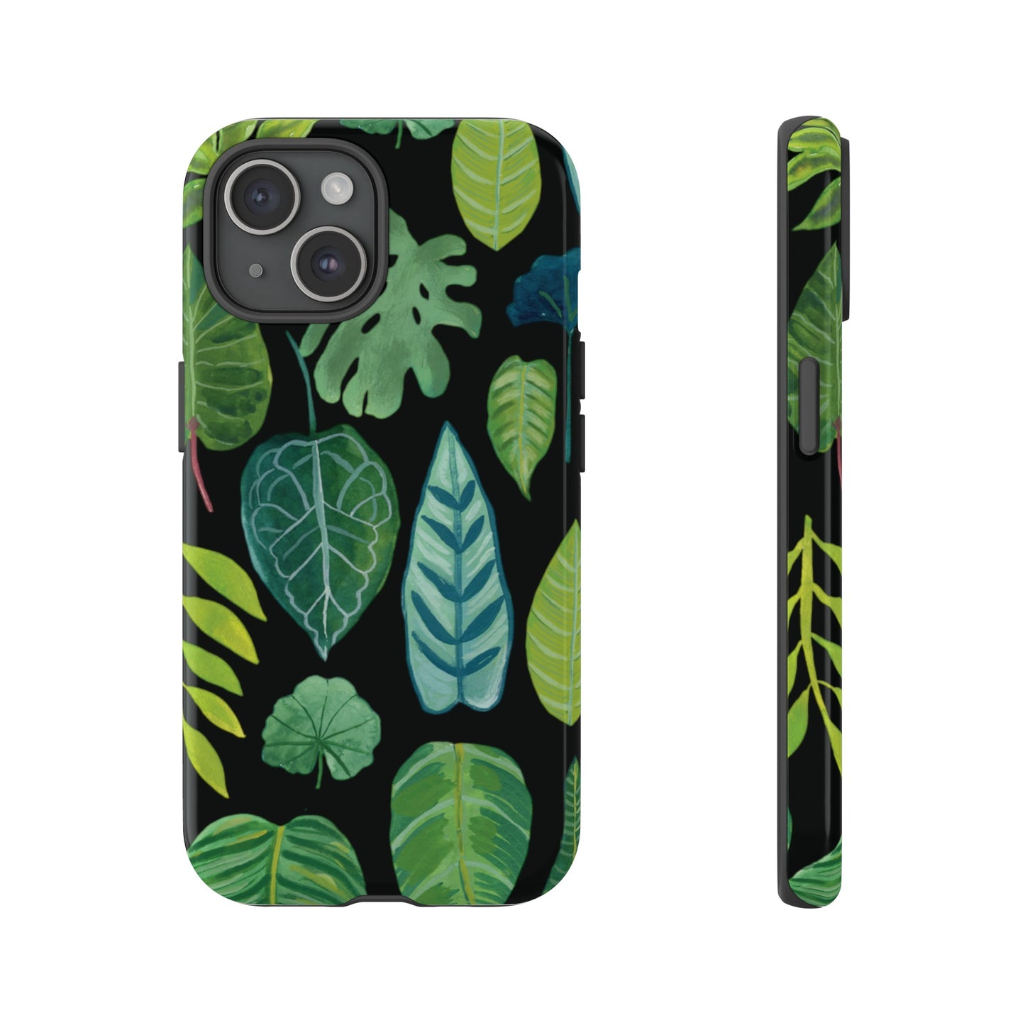 Leaves on Black | Tough Phone Case