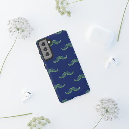 Blue 'Stache Tough Phone Case