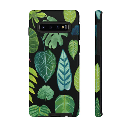 Leaves on Black | Tough Phone Case