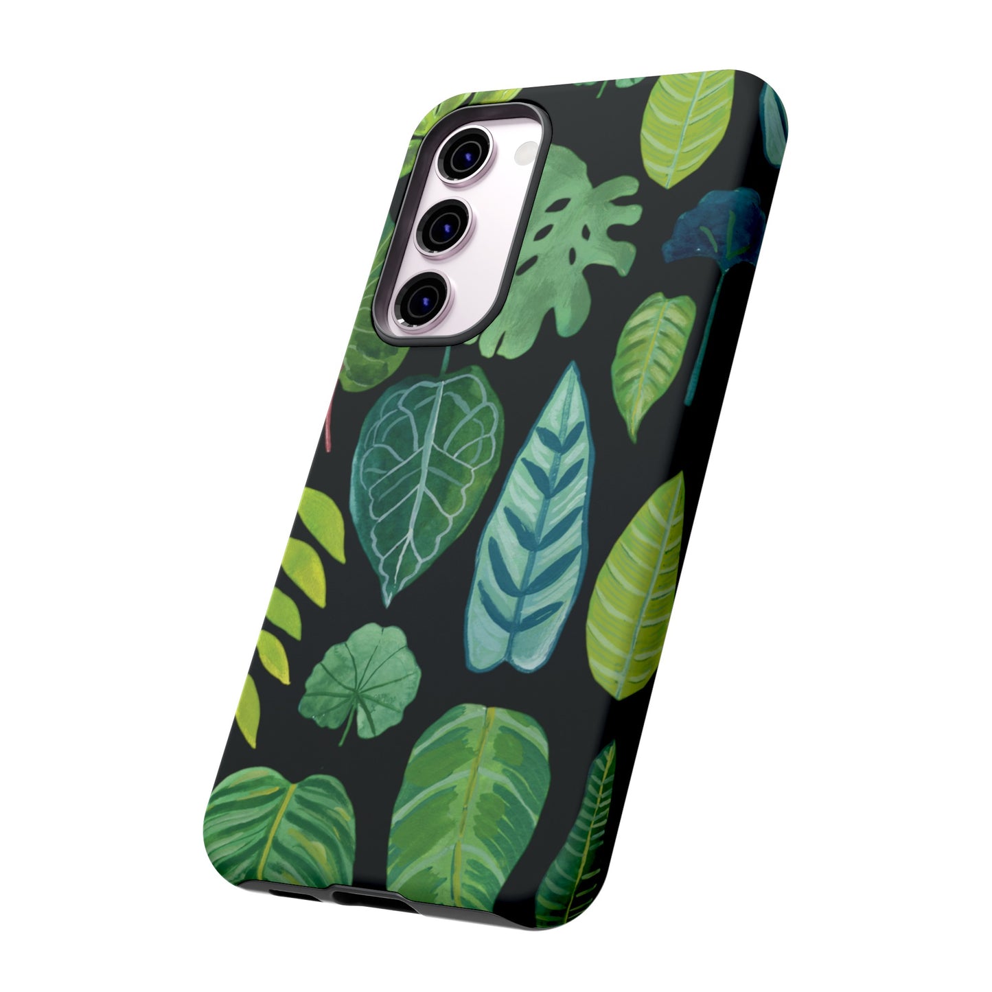 Leaves on Black | Tough Phone Case