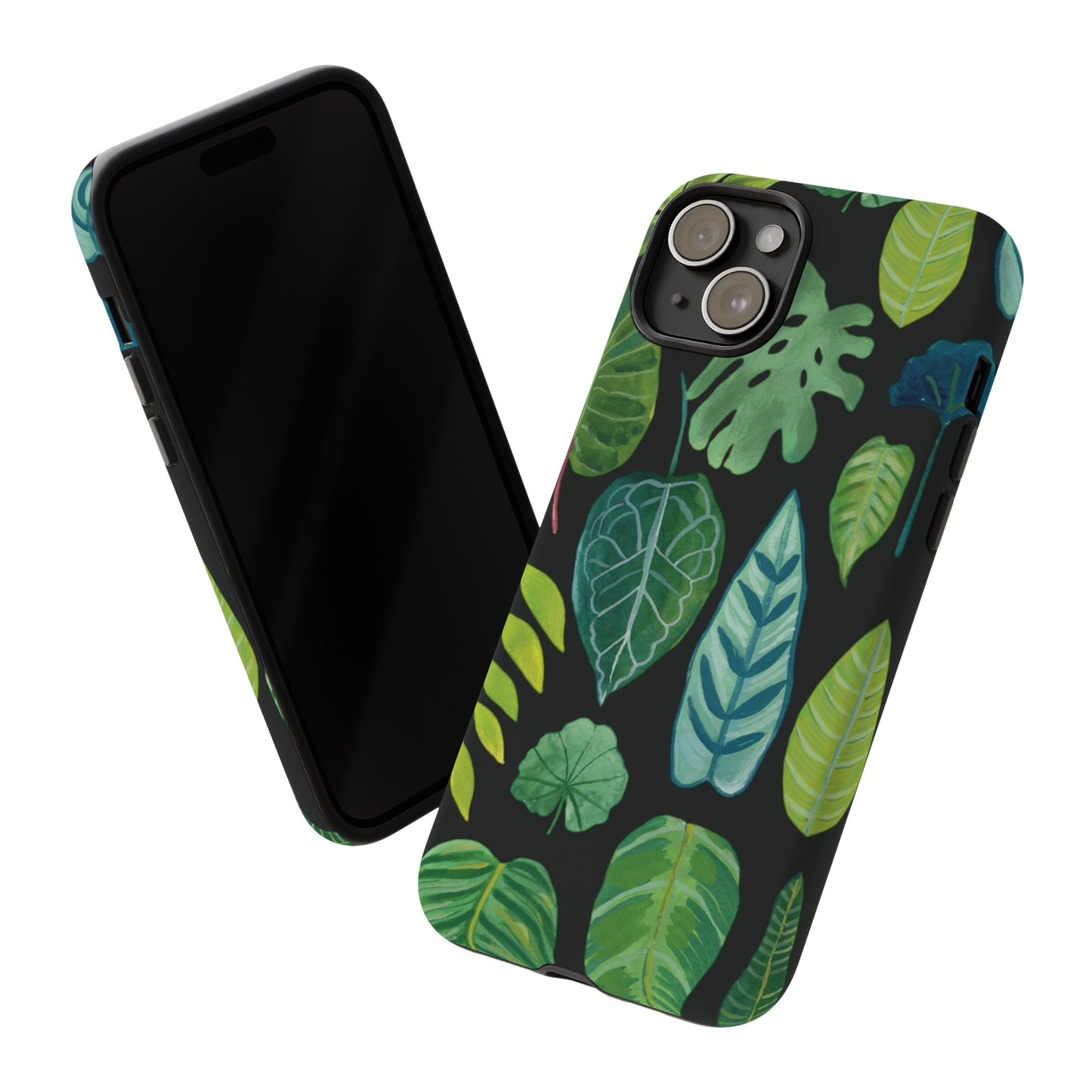 Leaves on Black | Tough Phone Case