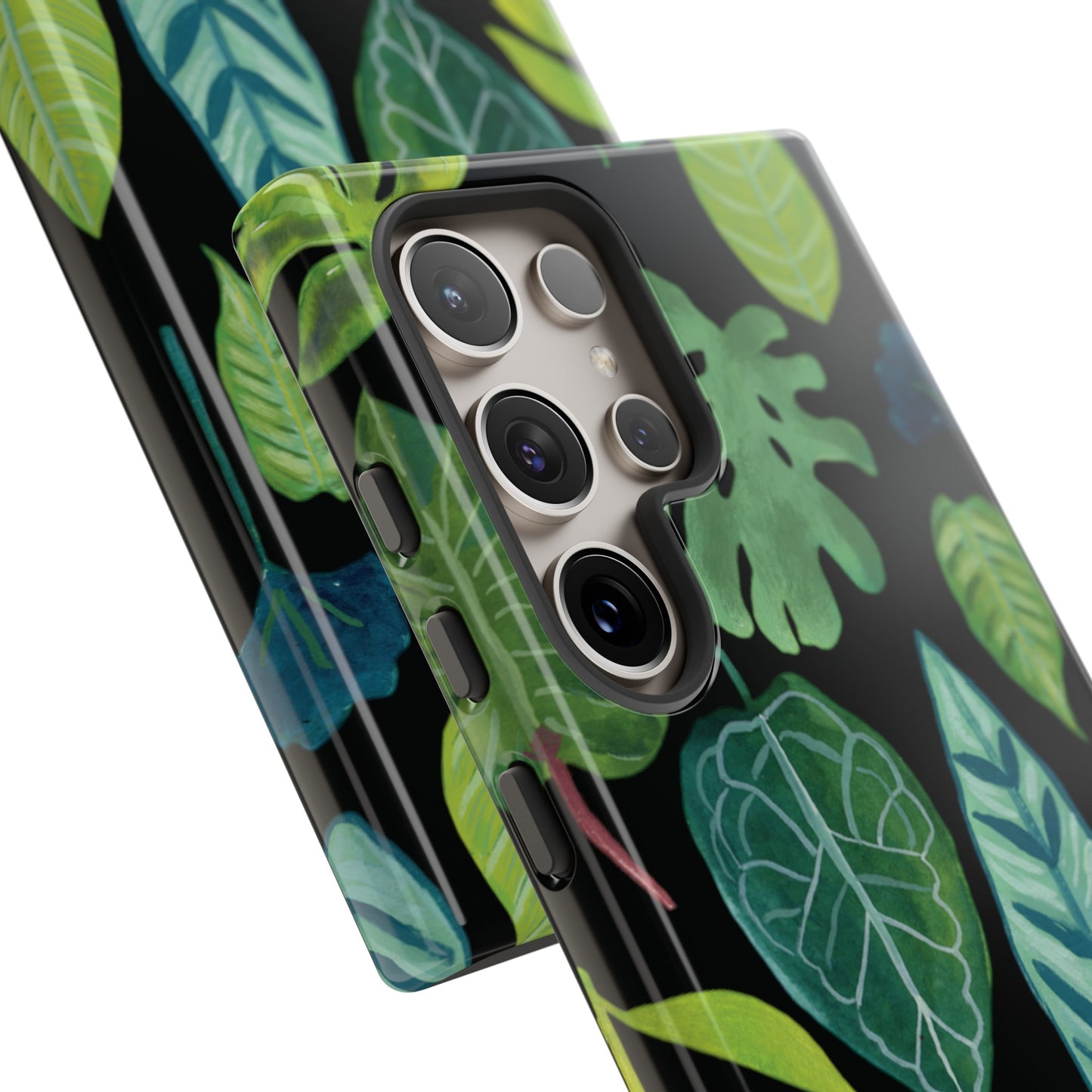 Leaves on Black | Tough Phone Case