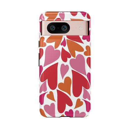 Heart Charmer on White | Tough Phone Case