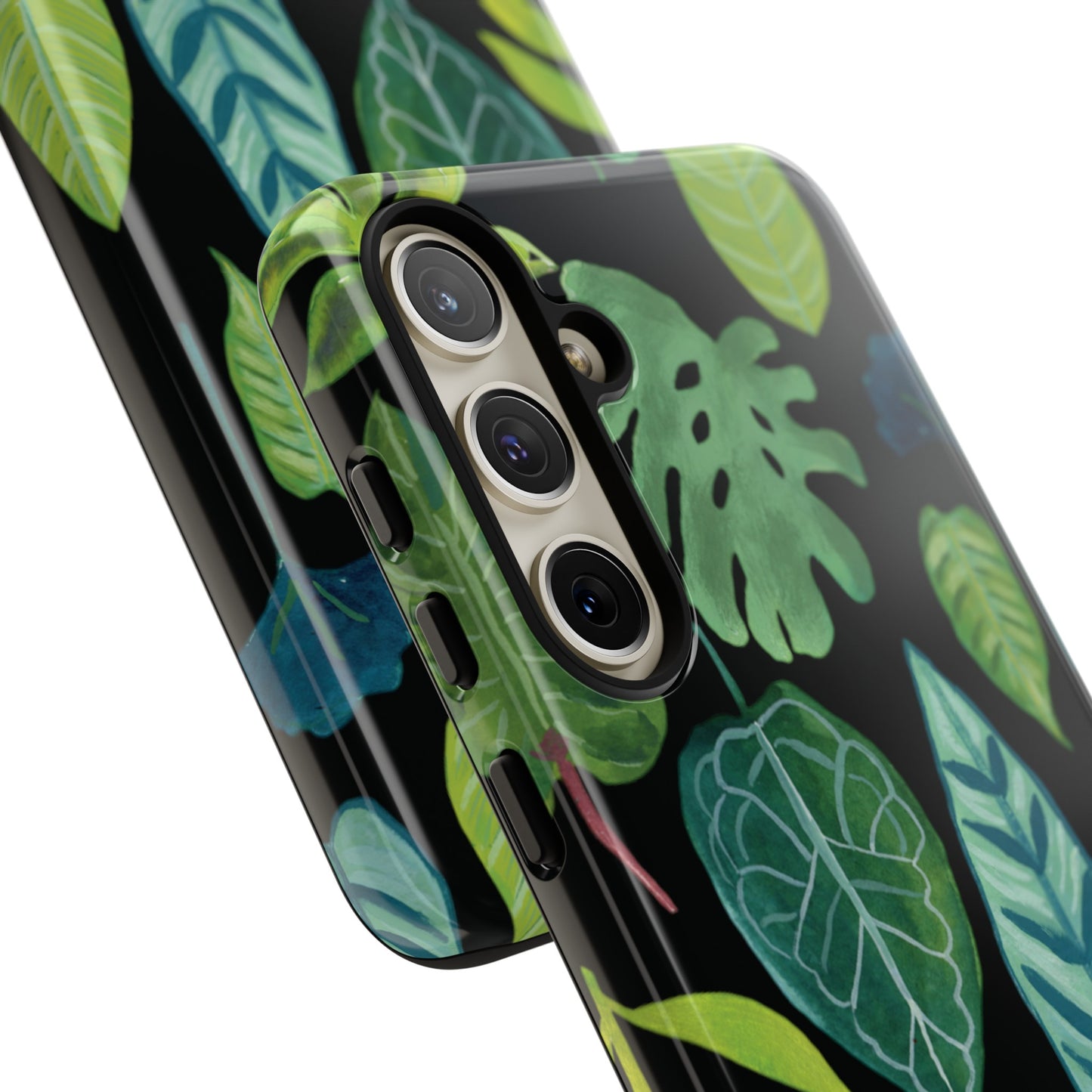 Leaves on Black | Tough Phone Case