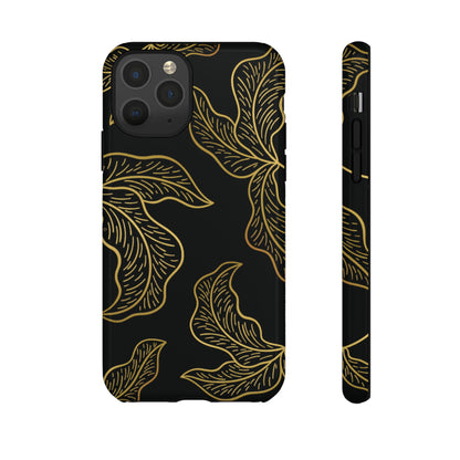 Gold Leaf on Black | Tough Phone Case