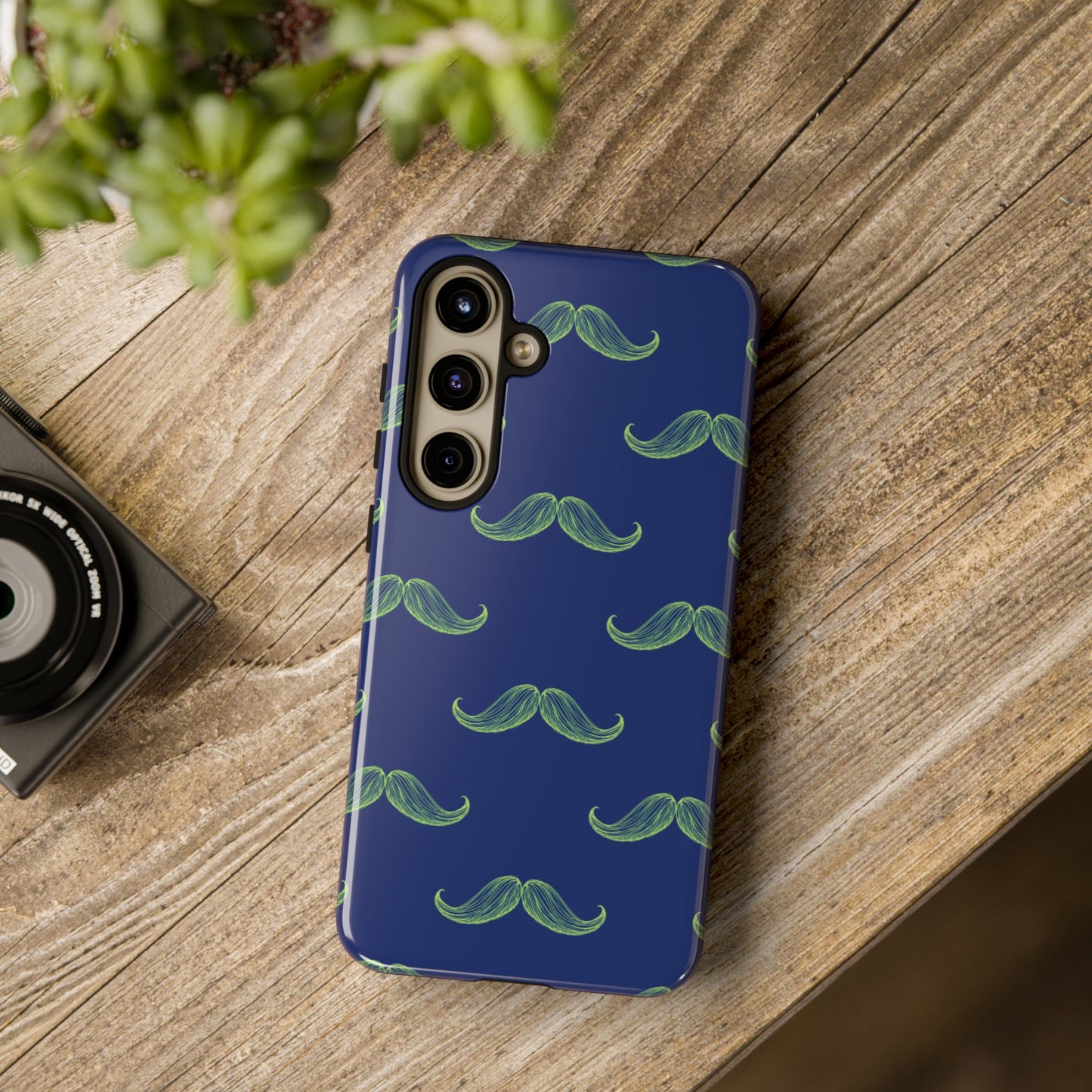 Blue 'Stache Tough Phone Case