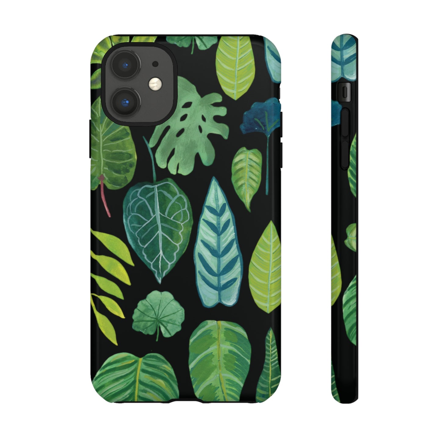 Leaves on Black | Tough Phone Case