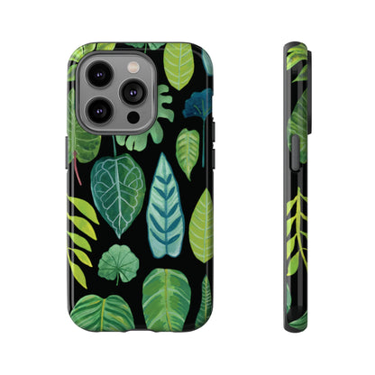 Leaves on Black | Tough Phone Case