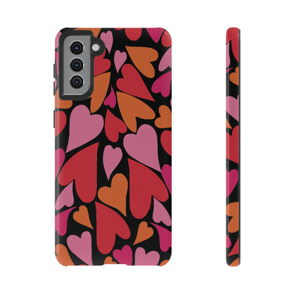 Heart Charmer on Black | Tough Phone Case