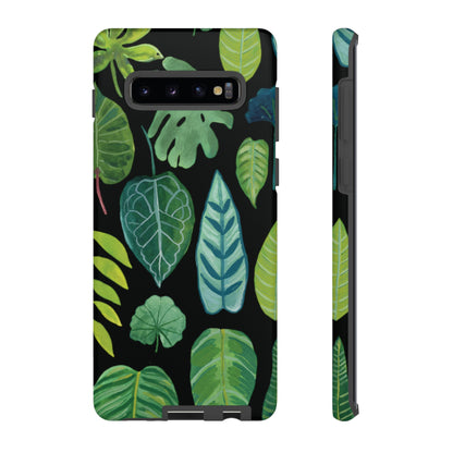 Leaves on Black | Tough Phone Case