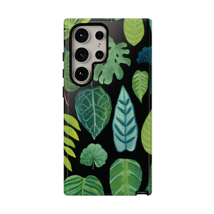 Leaves on Black | Tough Phone Case