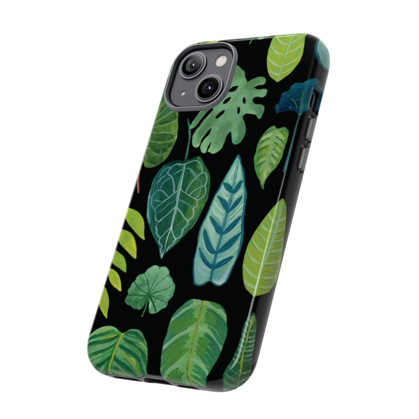 Leaves on Black | Tough Phone Case