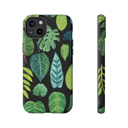 Leaves on Black | Tough Phone Case