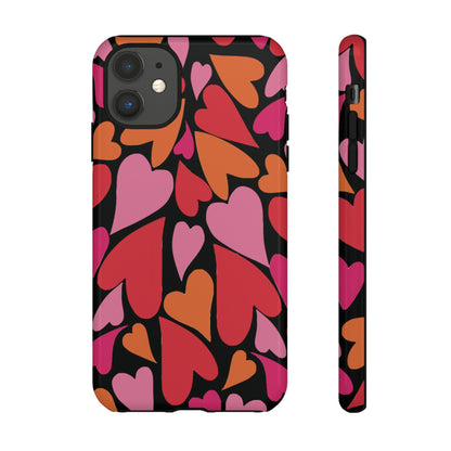 Heart Charmer on Black | Tough Phone Case