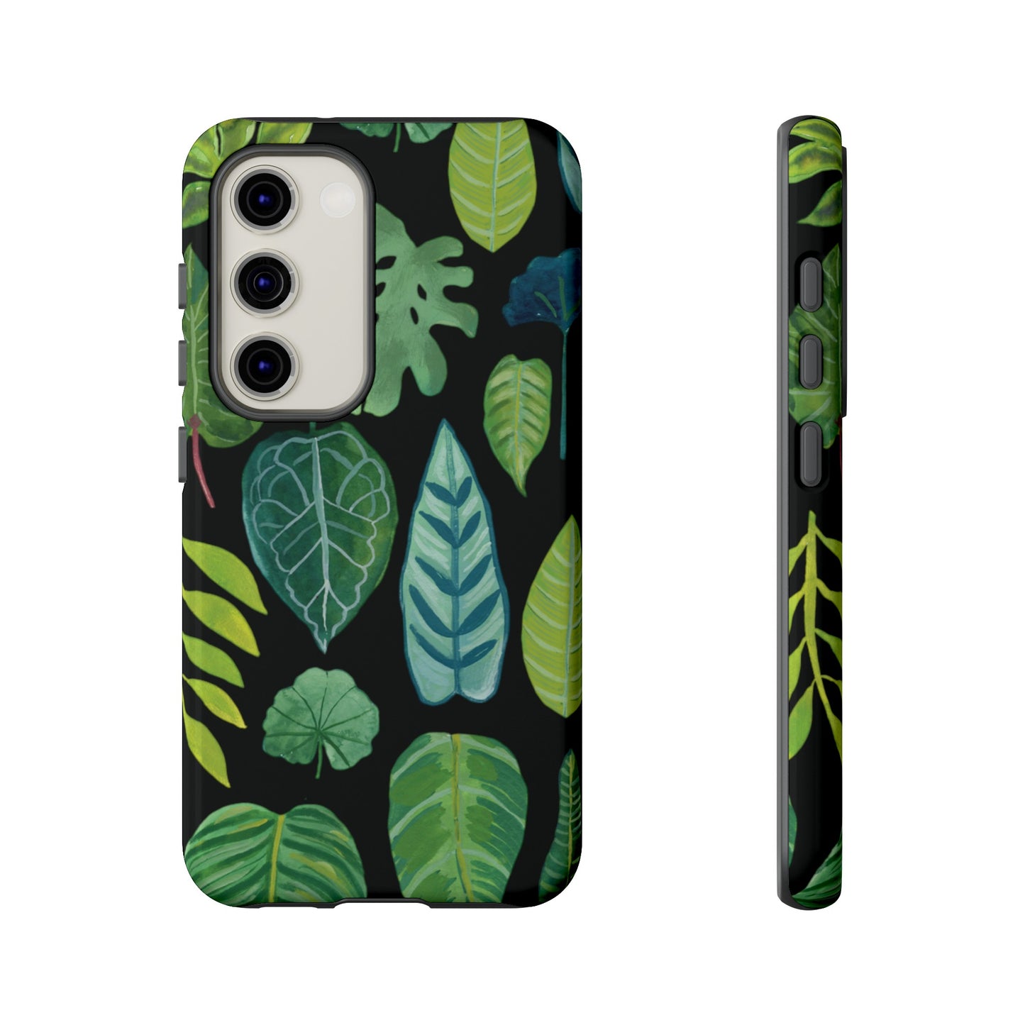 Leaves on Black | Tough Phone Case