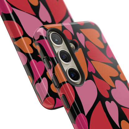 Heart Charmer on Black | Tough Phone Case