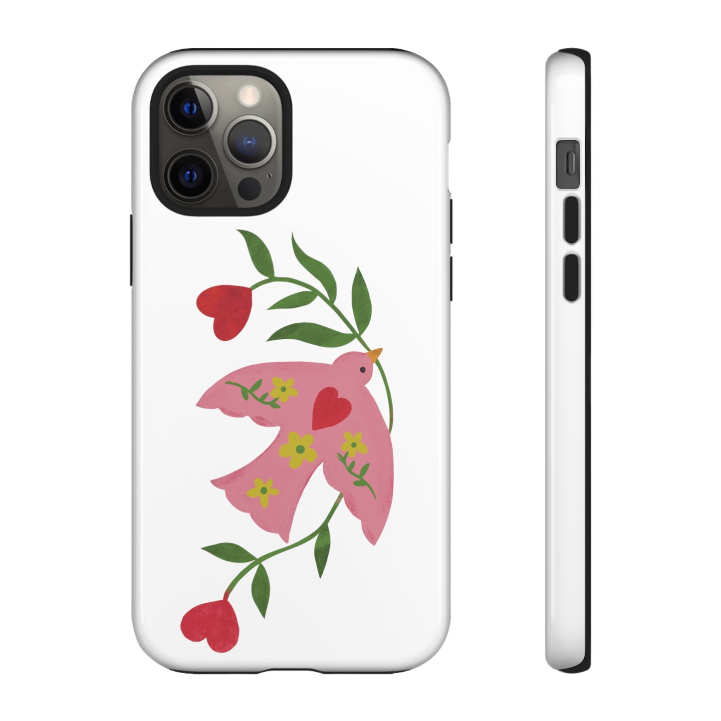 Love Bird on White | Tough Phone Case