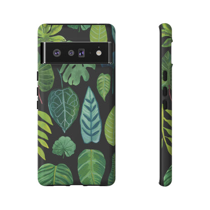 Leaves on Black | Tough Phone Case