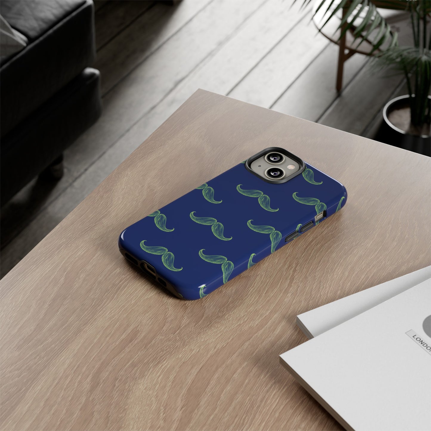 Blue 'Stache Tough Phone Case