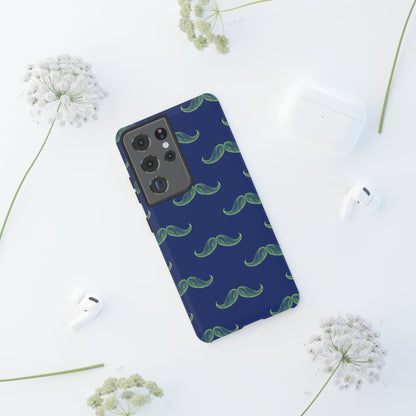 Blue 'Stache Tough Phone Case