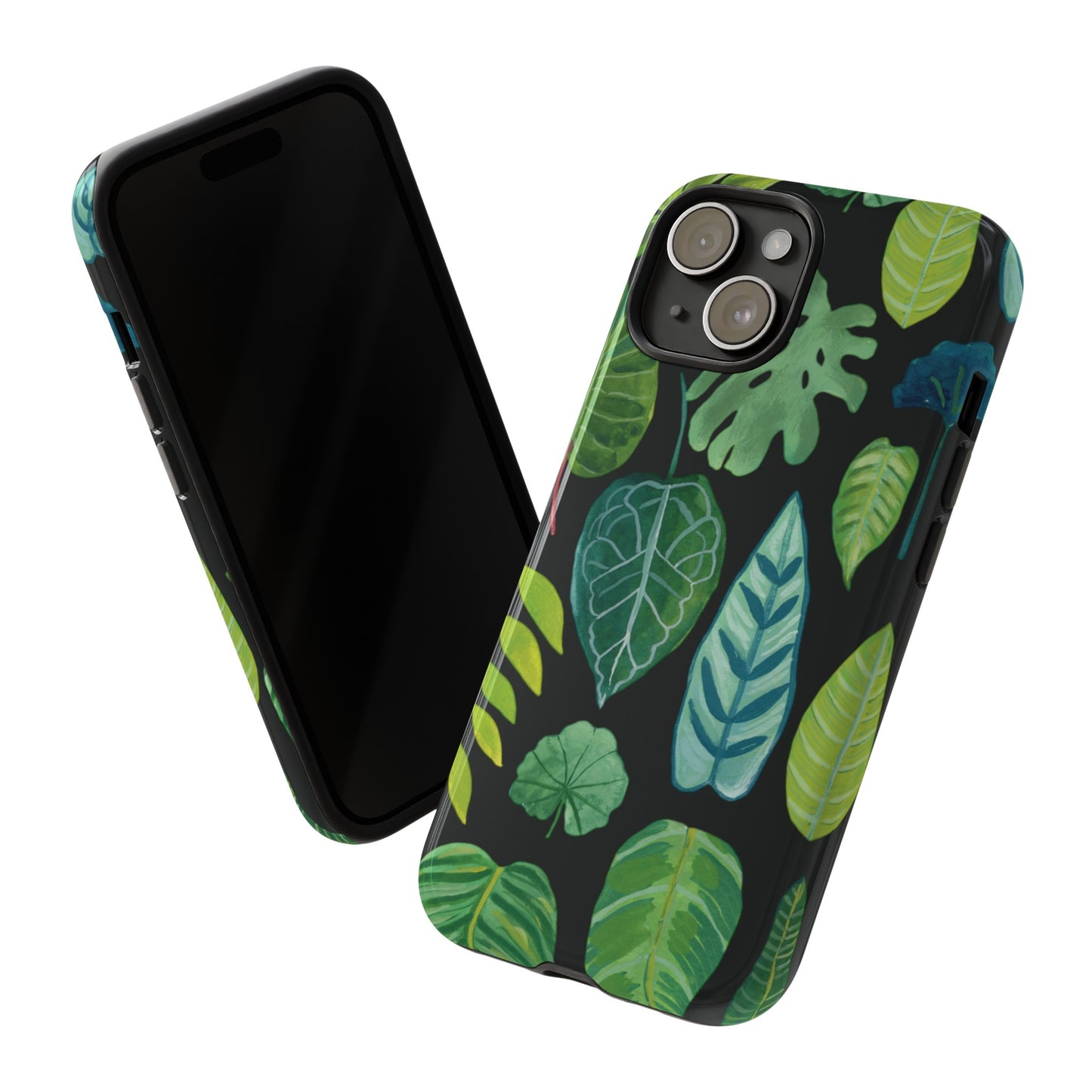 Leaves on Black | Tough Phone Case