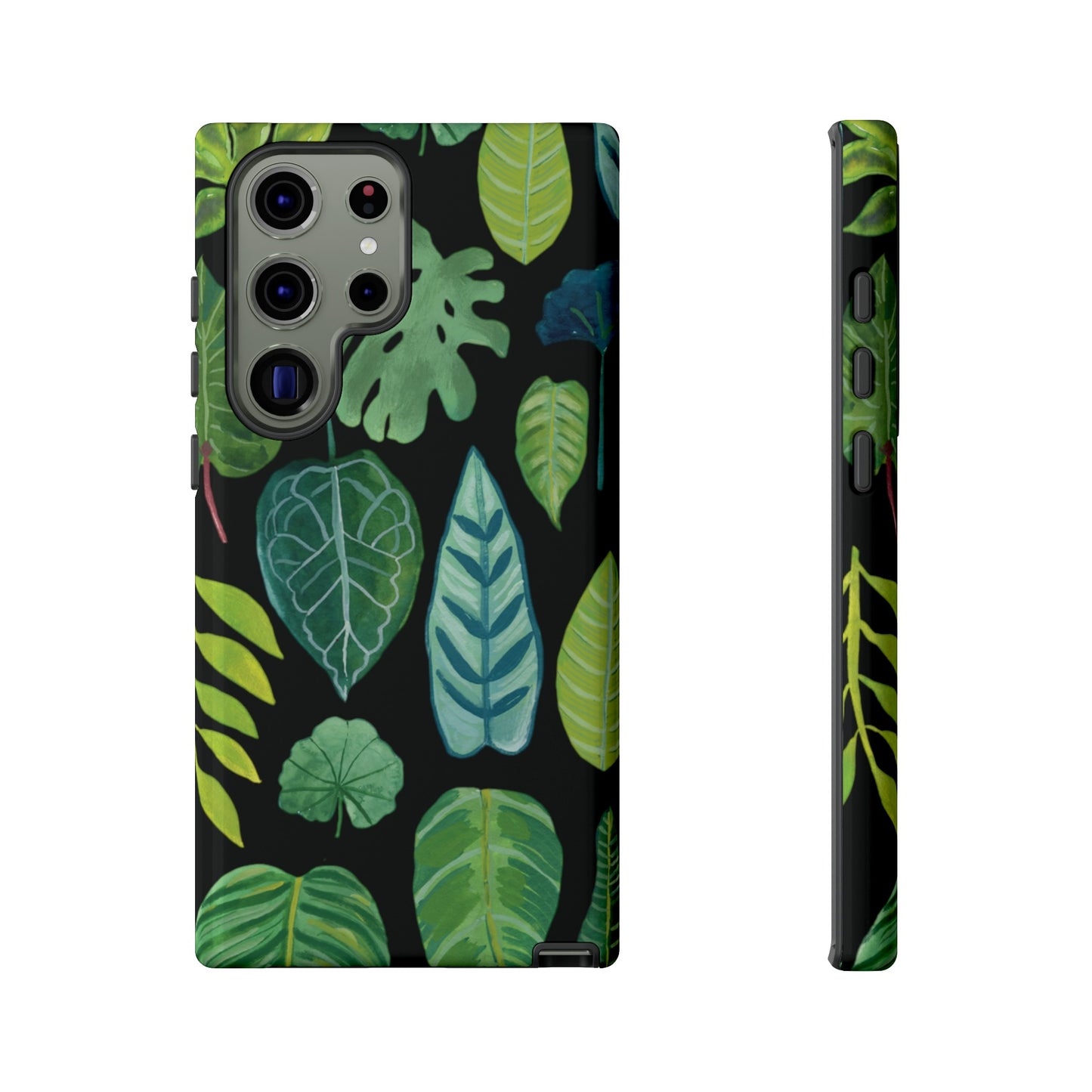 Leaves on Black | Tough Phone Case