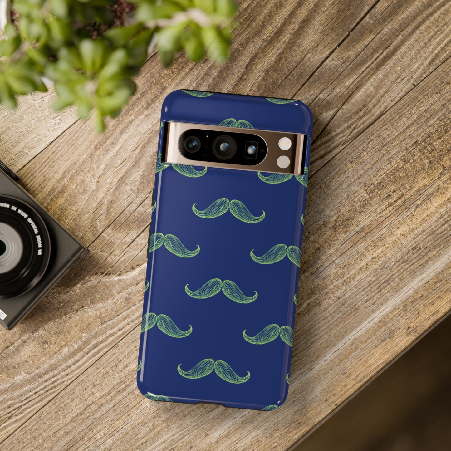 Blue 'Stache Tough Phone Case