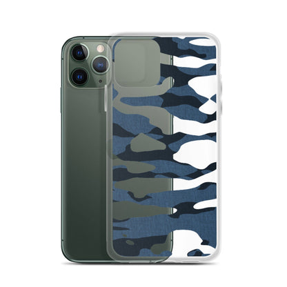 Blue Camo | Clear Phone Case 